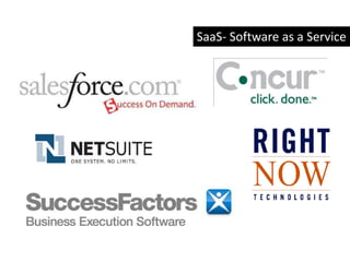 SaaS- Software as a Service
 