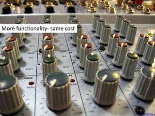 More functionality- same cost
Seven Morris
 