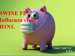 SWINE FLU
Influenza virus
H1N1.
 