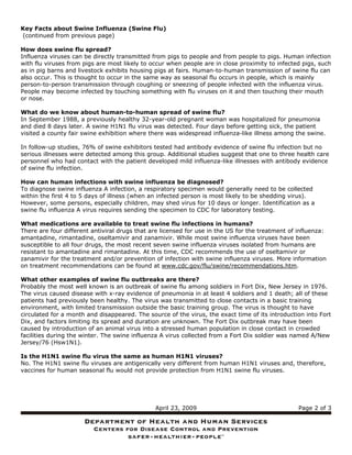 Key Facts about Swine Influenza (Swine Flu) | PDF