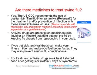 Swine Flu H1N1 Info, Symptoms, Prevention & Treatment | PDF