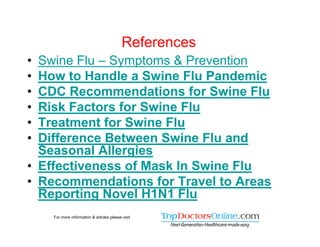 Swine Flu H1N1 Info, Symptoms, Prevention & Treatment | PDF
