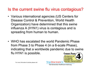 Swine Flu H1N1 Info, Symptoms, Prevention & Treatment | PDF