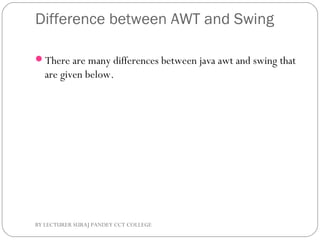 Basic using of Swing in Java | PPT