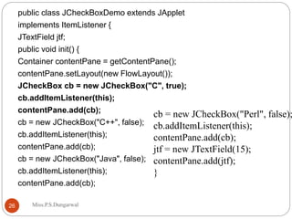 Advance Java Programming (CM5I) 2.Swing | PPT