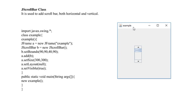 Swings in java to develop applications in java | PPT