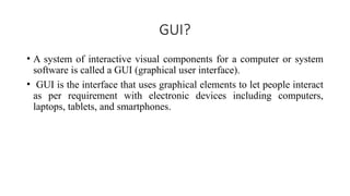 Swings in java to develop applications in java | PPT