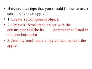 Comprehensive Guide to Java Swing GUI Components and Features | PPTX