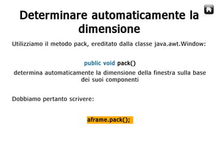 Java Swing  Creare Gui