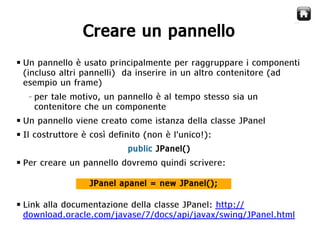 Java Swing  Creare Gui