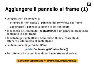 Java Swing  Creare Gui