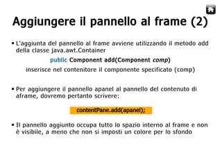 Java Swing  Creare Gui
