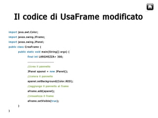 Java Swing  Creare Gui