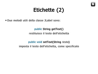 Java Swing  Creare Gui