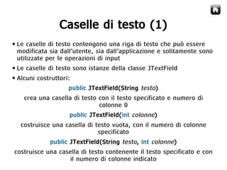 Java Swing  Creare Gui