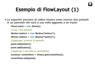 Java Swing   Gestori di Layout