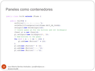 Paneles como contenedores 
Jose Alberto Benítez Andrades– jose@indipro.es - 
@jabenitez88 
28 
 