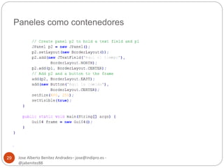 Paneles como contenedores 
Jose Alberto Benítez Andrades– jose@indipro.es - 
@jabenitez88 
29 
 