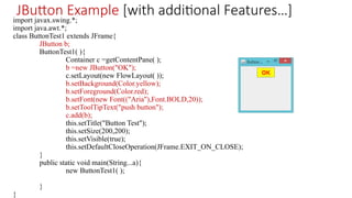 Notes for Java Swing and it's frameworks | PPTX