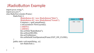 Notes for Java Swing and it's frameworks | PPTX