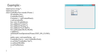Notes for Java Swing and it's frameworks | PPTX