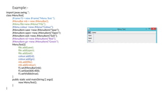 Notes for Java Swing and it's frameworks | PPTX
