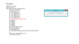Notes for Java Swing and it's frameworks | PPTX