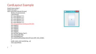 Notes for Java Swing and it's frameworks | PPTX