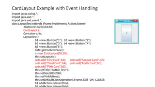 Notes for Java Swing and it's frameworks | PPTX