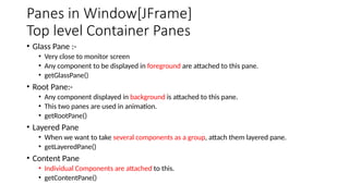 Notes for Java Swing and it's frameworks | PPTX