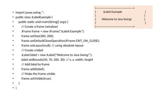 Swing API Swing API Swing API Swing API Swing API | PPTX