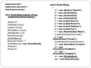 Swing database(mysql) | PPT