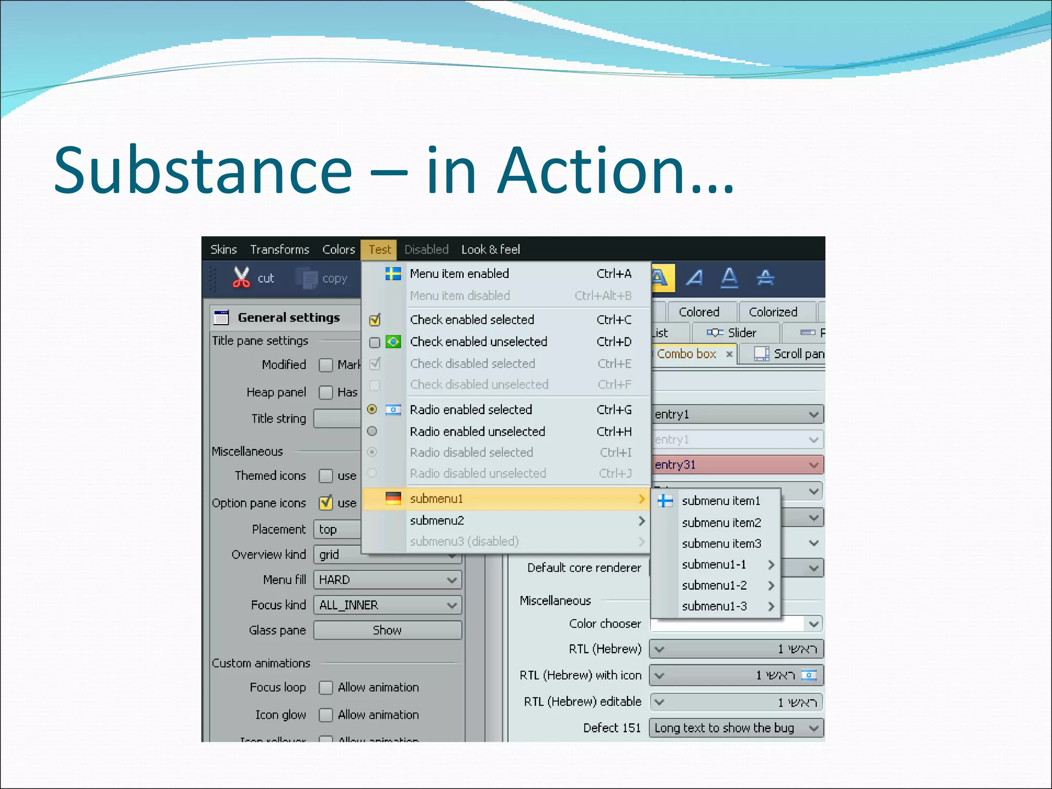 Substance – in Action… 