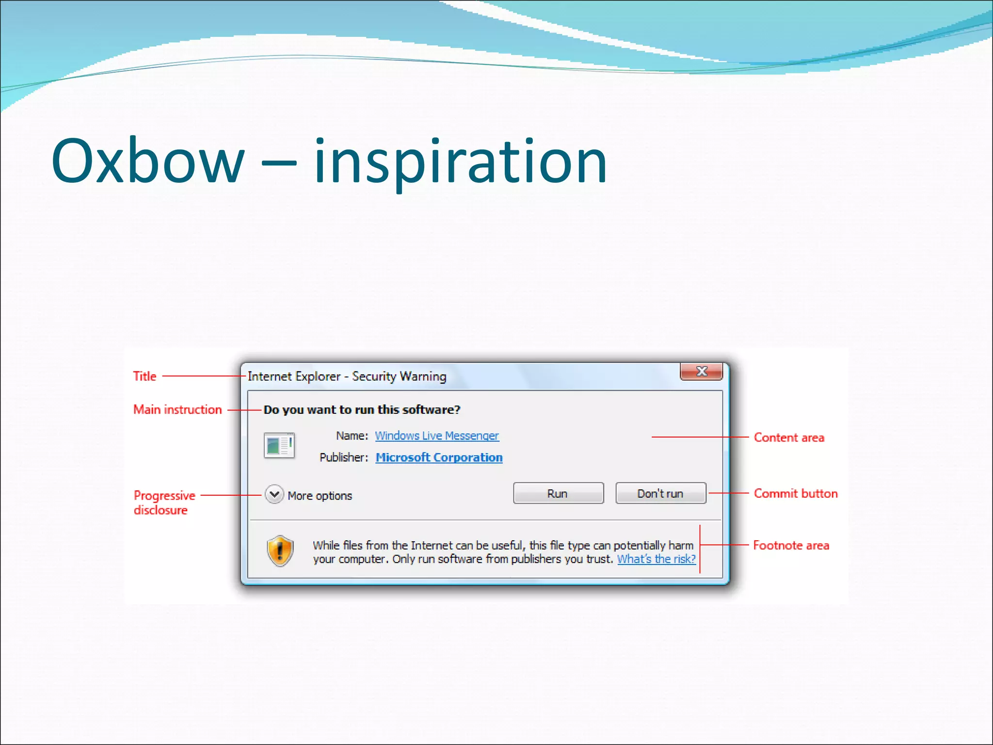 Oxbow – inspiration 