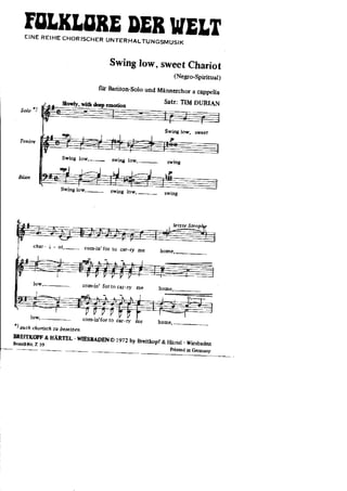 hellSwing low sweet chariot arr tim durian
