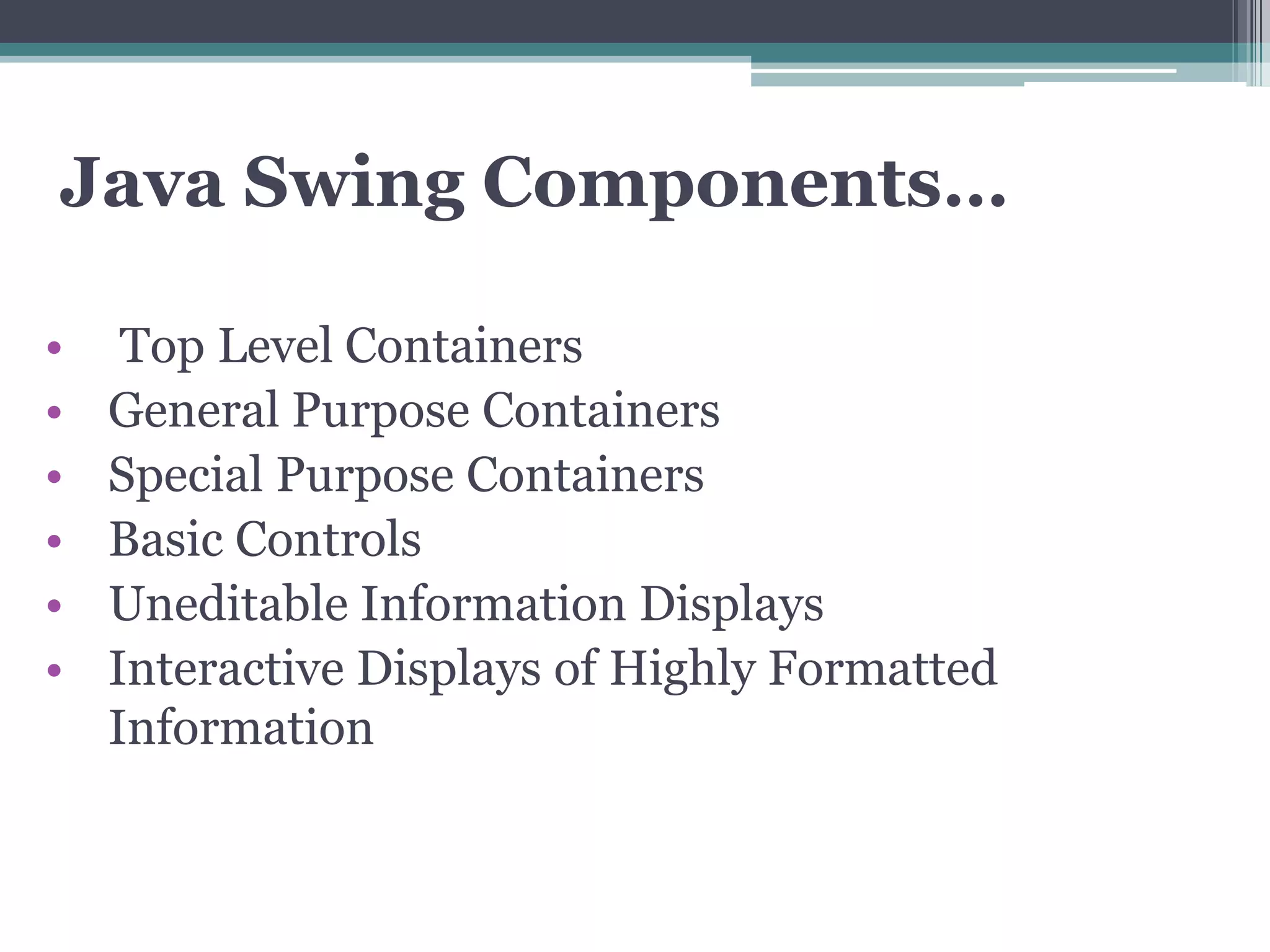 Java Swing | PPTX