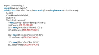 it's about the swing programs in java language | PPTX
