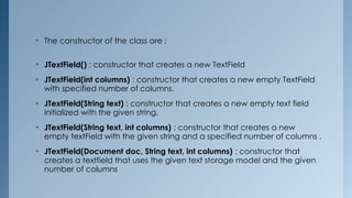 Swings in java programming and their working | PPTX