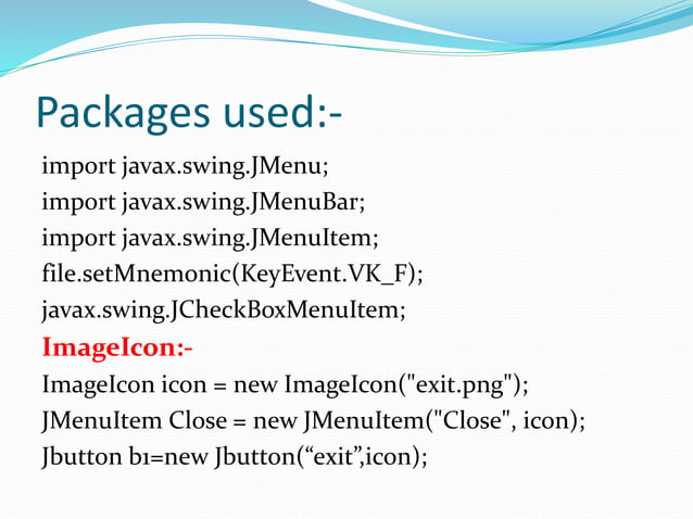 Swings in java | PPTX | Operating Systems | Computer Software and ...