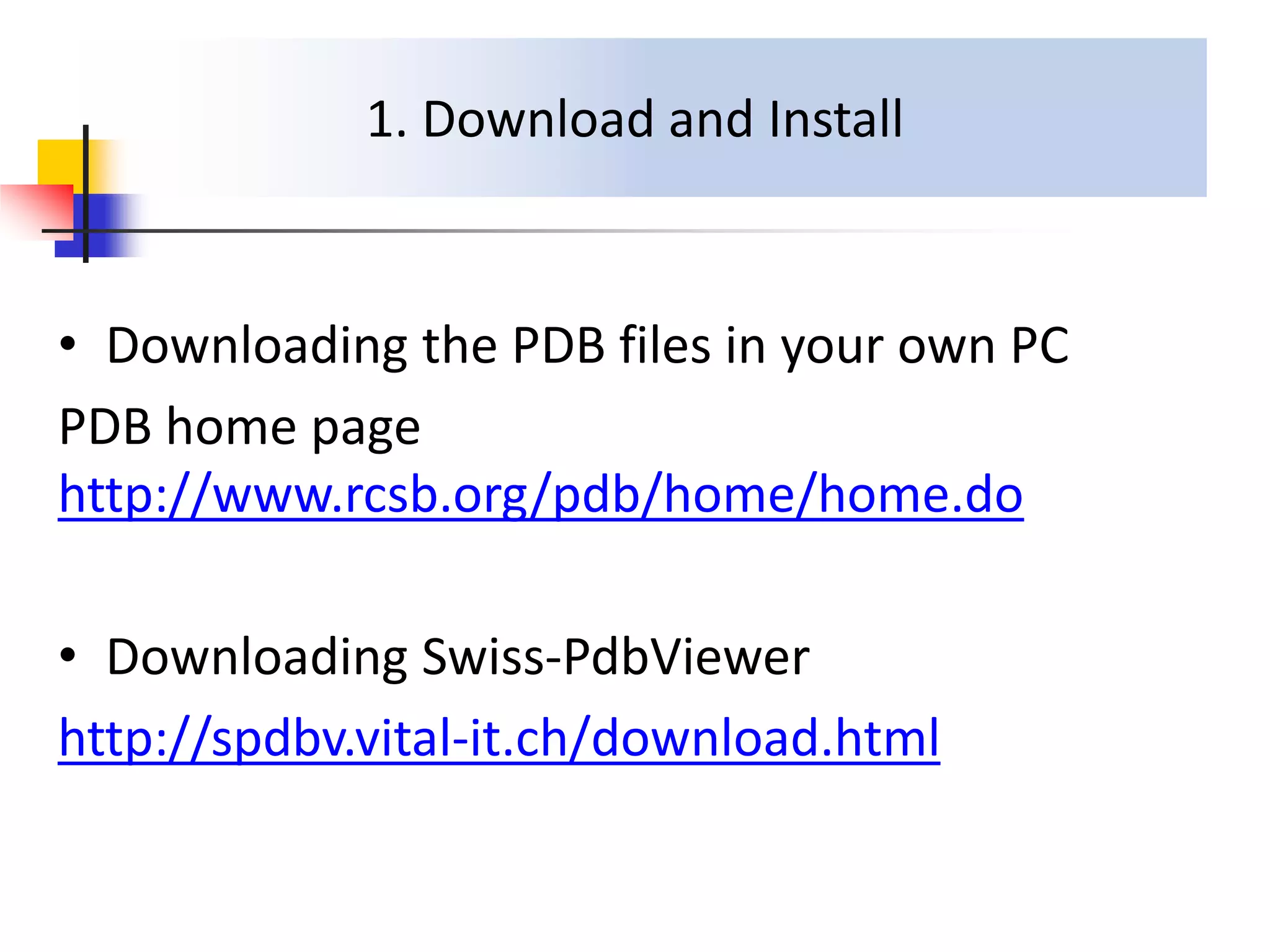 Swiss-PdbViewer Introduction-Wenwen Wang | PDF