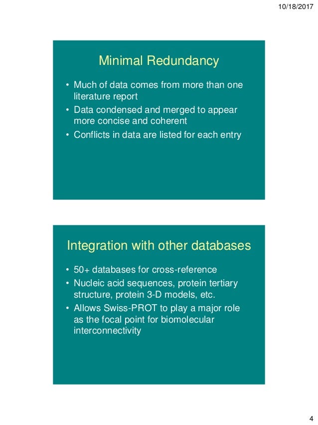 Swiss prot protein database