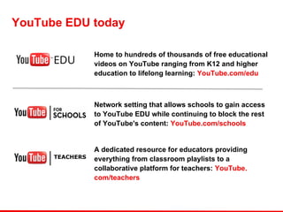 YouTube EDU presentation | PDF