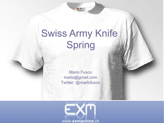Swiss Army Knife  Spring Mario Fusco [email_address] Twitter: @mariofusco 