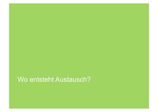 Wo entsteht Austausch?
 
