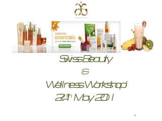 Swiss Beauty  &  Wellness Workshop! 24 th  May 2011 1 