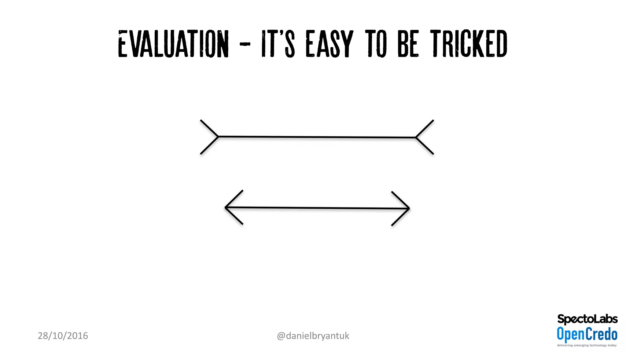 Evaluation - It'S easy to be tricked
28/10/2016 @danielbryantuk
 