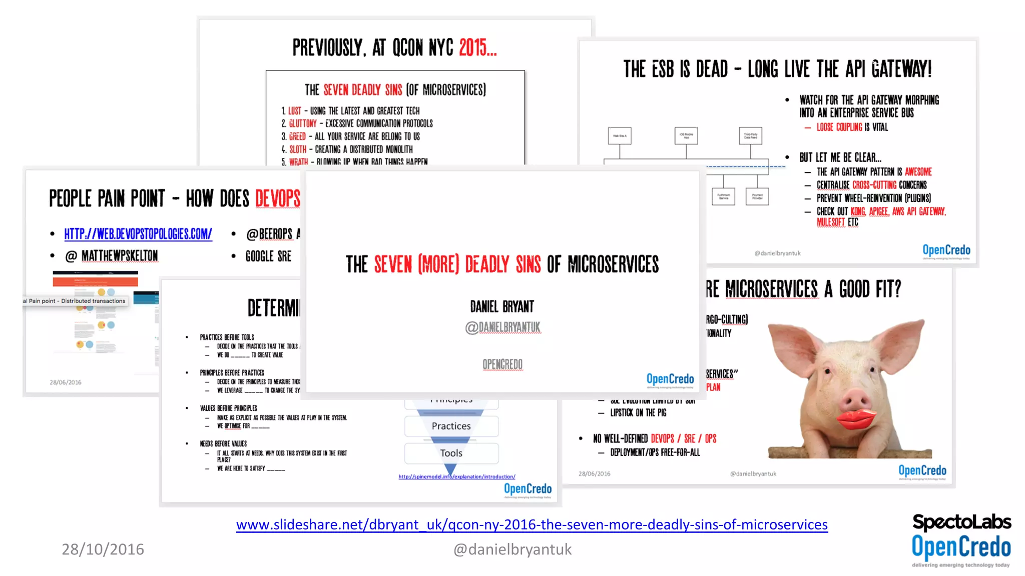 28/10/2016 @danielbryantuk
www.slideshare.net/dbryant_uk/qcon-ny-2016-the-seven-more-deadly-sins-of-microservices
 