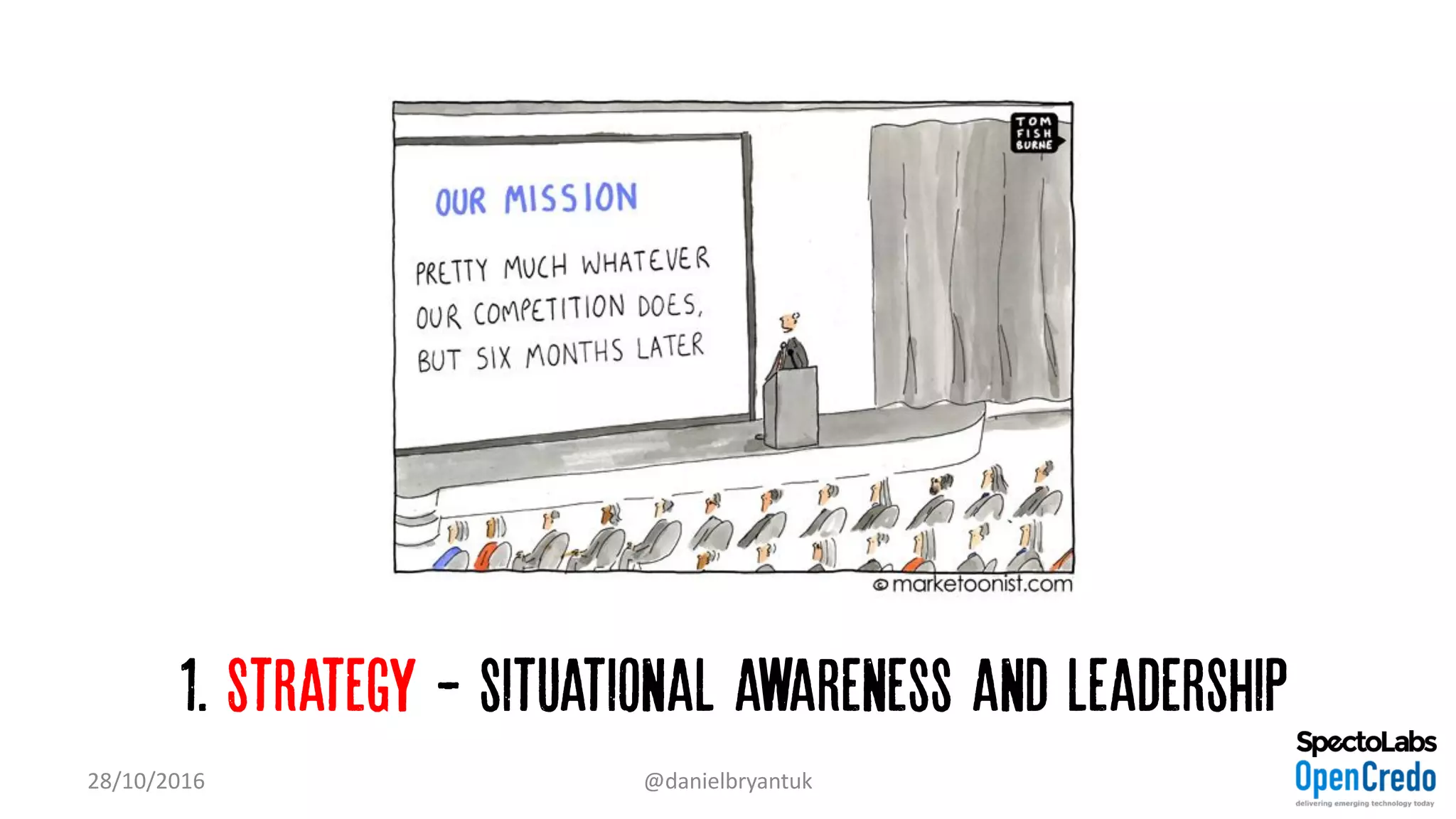 1. Strategy - situational awareness and leadership
28/10/2016 @danielbryantuk
 
