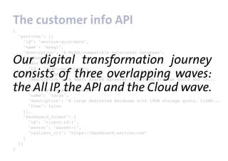 The Swisscom APi journey | PDF