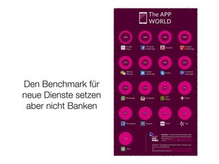 Den Benchmark für
neue Dienste setzen
aber nicht Banken
 